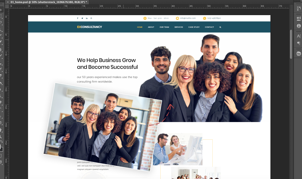 FREE Corporate Website PSD Templates- Remove the BG