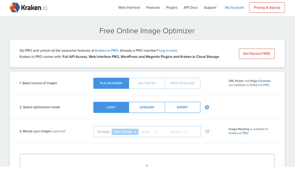 Kraken.io Image Resizer APIs