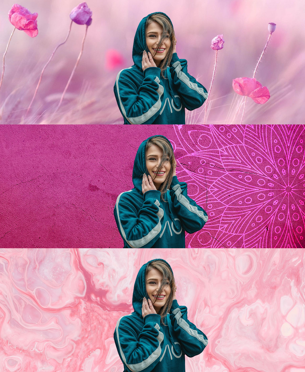 pink background