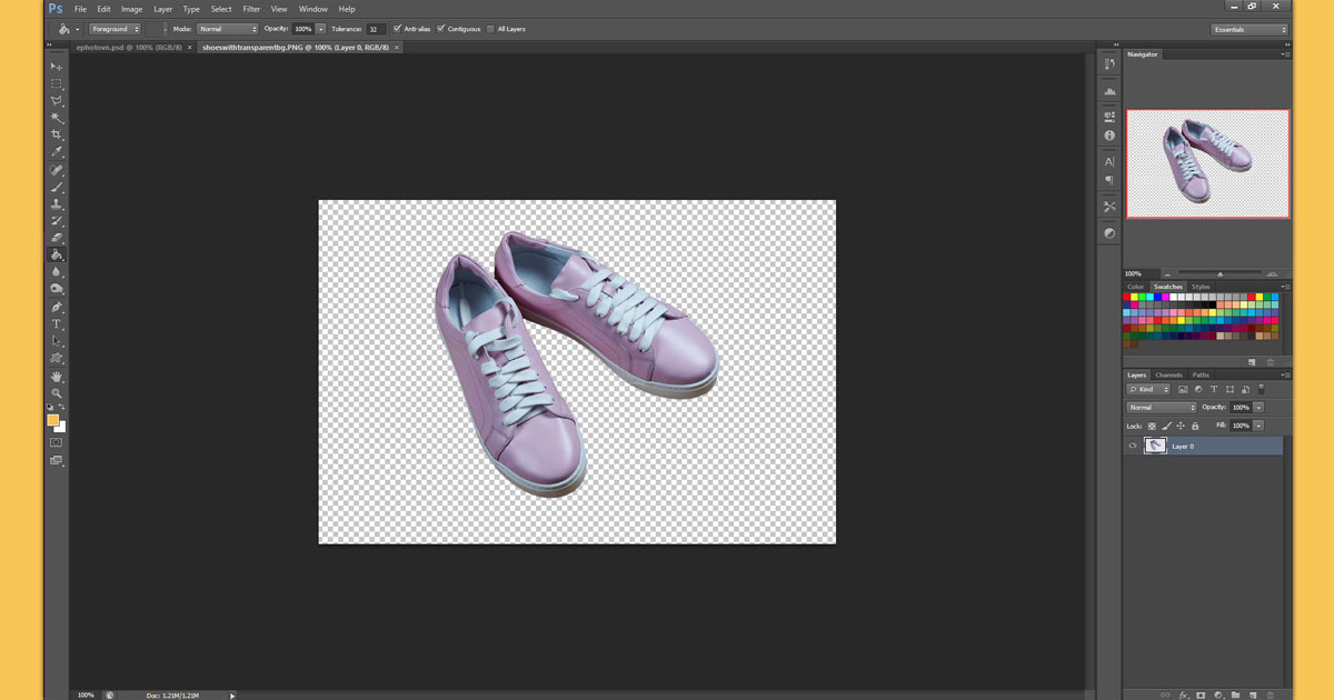 adobe photoshop - shoe editing tool