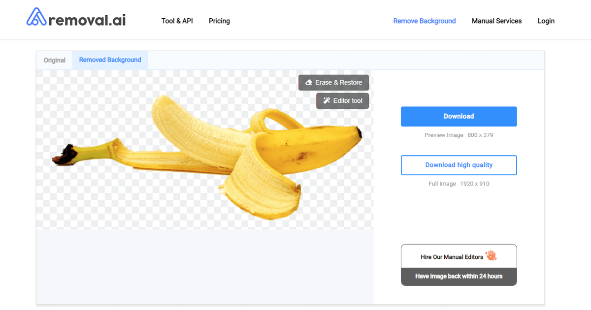 remove product background - food