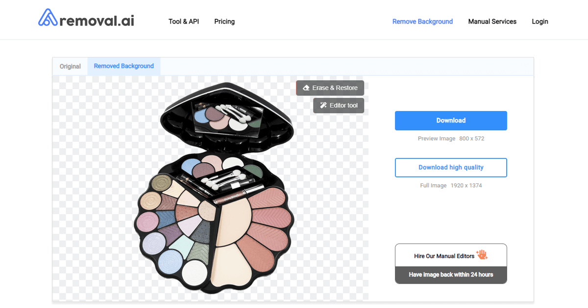 remove product background - cosmetics