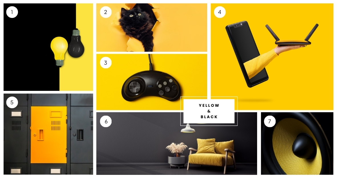 Black & Yellow Color Palette