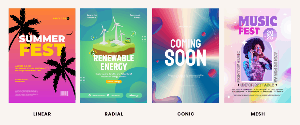 gradient types